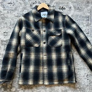 Zara Mens Plaid Jacket